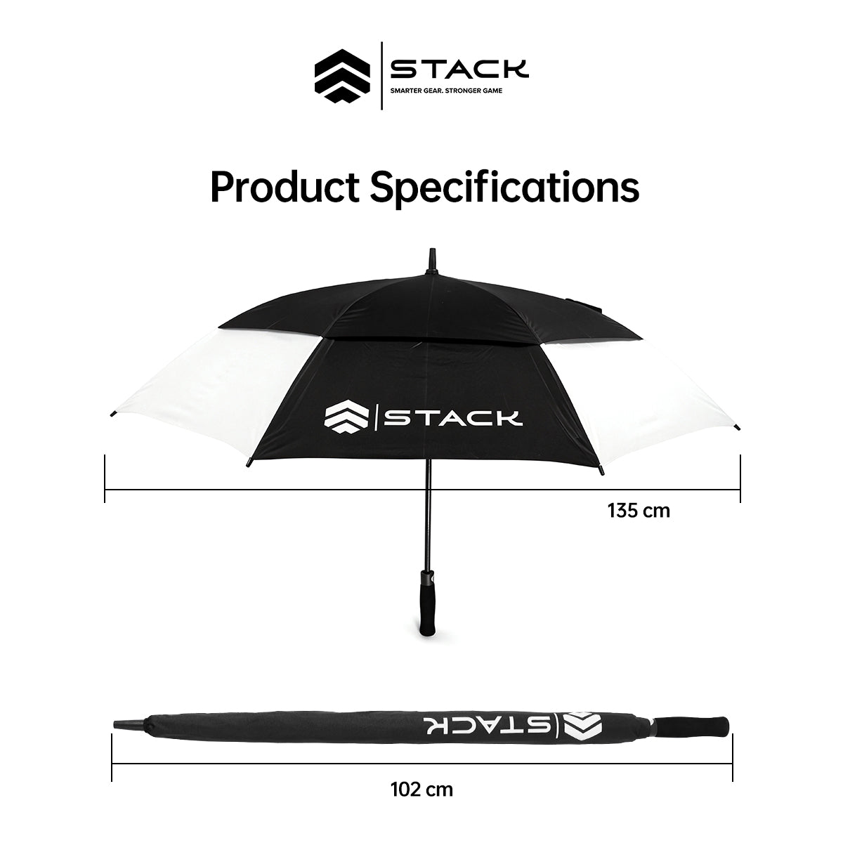 PE Golf Umbrella BLACK